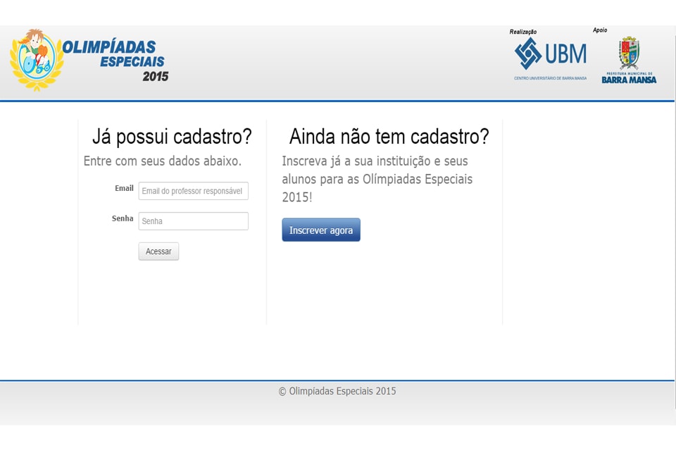 Sistema Web - Olimpiada Especial